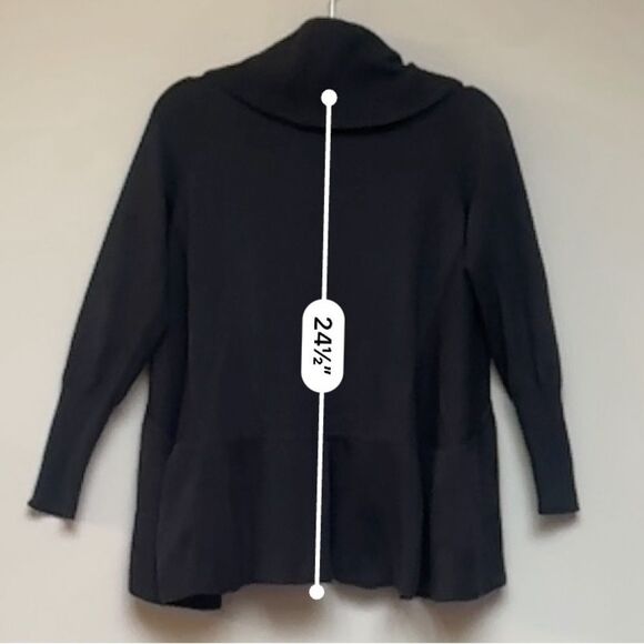 Banana Republic Extra Fine Merino Wool Size Medium Petite Ruffle Shrug Cardigan - Picture 10 of 10